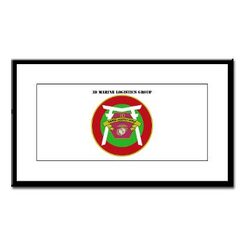 3MLG - M01 - 02 - 3rd Marine Logistics Group with Text - Small Framed Print
